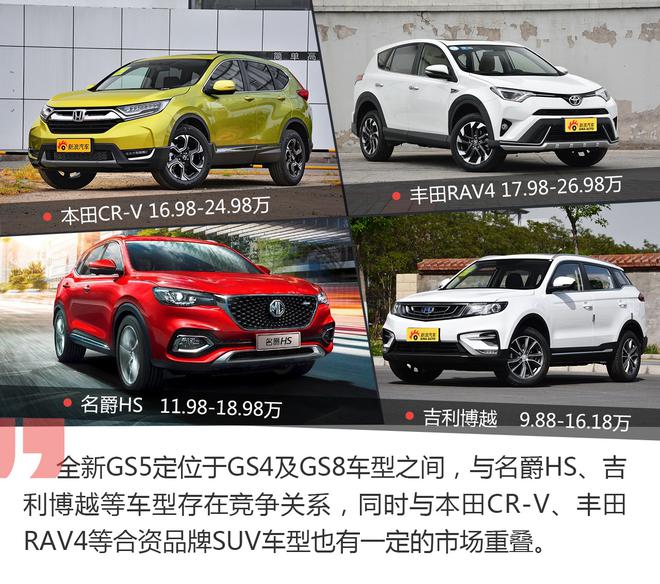 Chuanqi's brand-new GS5 is listed at a price of 109,800-169,800 yuan.